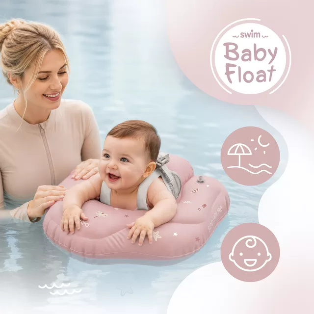 SIPO pripučiamas plaukimo ratas kūdikiams vaikams 6-36 m 11&ndash;18kg rožinis SWM101TR SWM101TR &ndash; nuotrauka 4