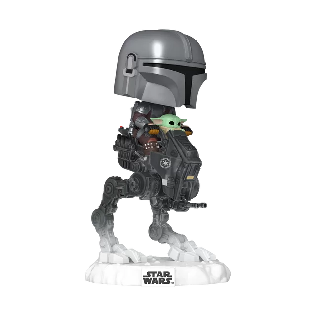 FUNKO POP! Rides DLX: Star Wars: Mandalorian & Grogu - The Mandalorian w/Grogu in Imperial Remnant AT-RT &ndash; nuotrauka 2