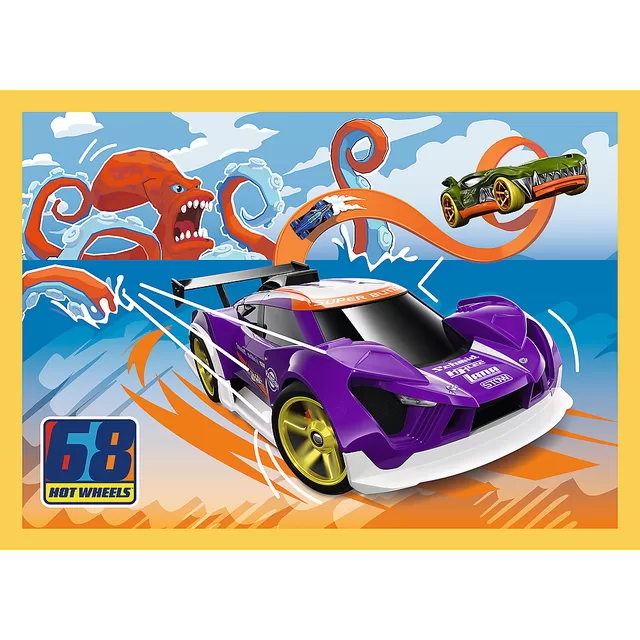 HOT WHEELS TREFL 4 dėlionių rinkinys &ndash; nuotrauka 3