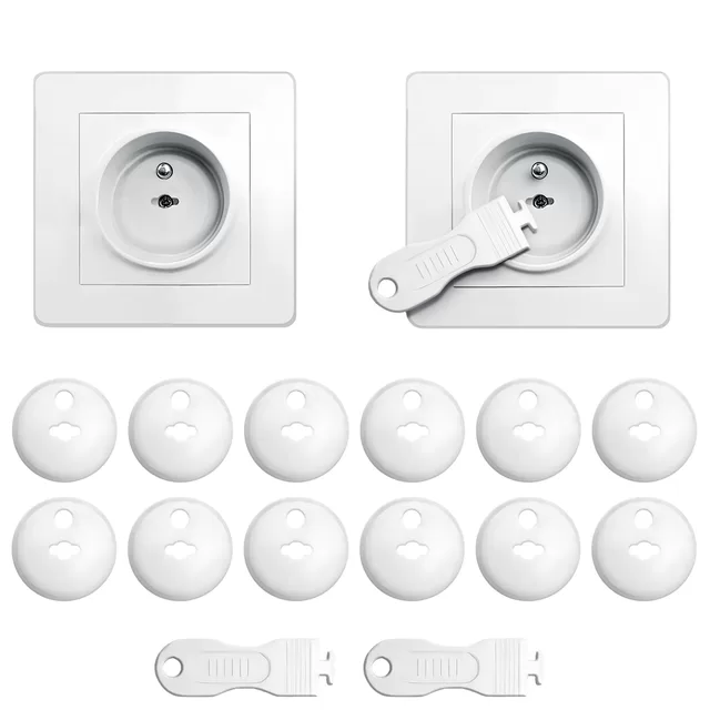 SIPO apsaugos rozetėms 12 vnt balti SBS-C10 &ndash; nuotrauka 2