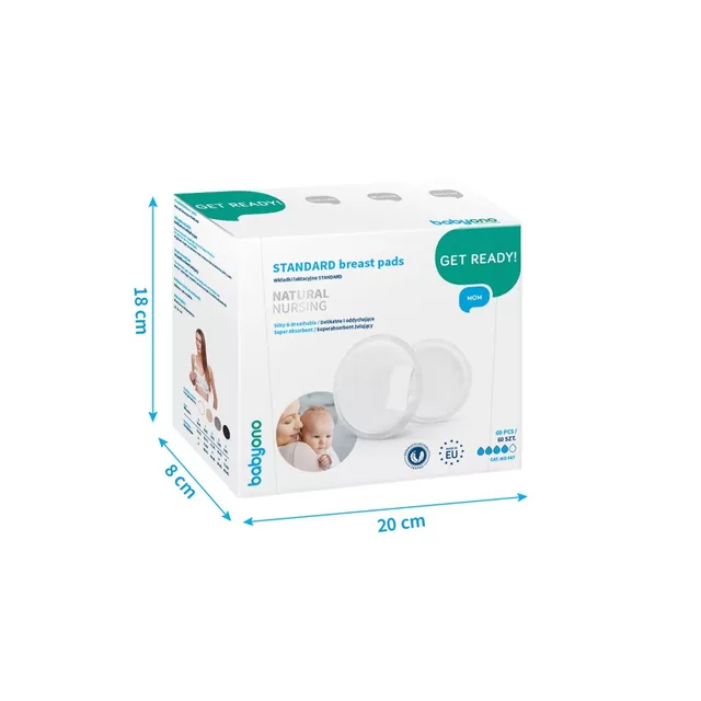 BabyOno įdėklai į liemenėlę STANDART, 967, 60 vnt. &ndash; nuotrauka 2
