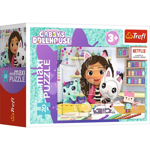 GABBY&acute;S DOLLHOUSE TREFL mini maxi dėlionė 20 det. &ndash; nuotrauka 2