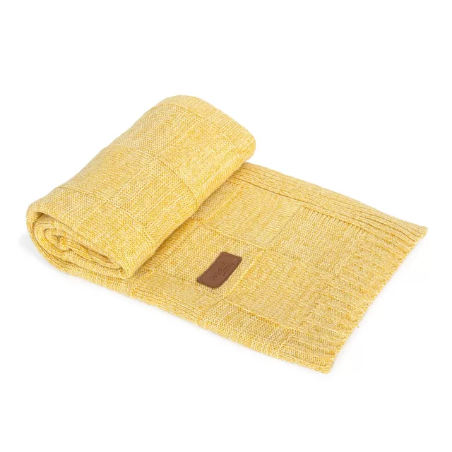 Cebababy Pledas megztas 90x90 geltonas &ndash; nuotrauka 2