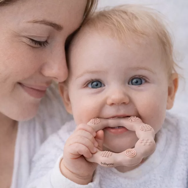 Babyono kramtukas silikoninis žiedas kreminis 825/04 825/01 &ndash; nuotrauka 4