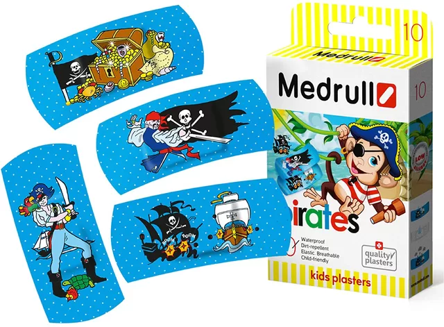 Medrull vaiki&scaron;ki pleistrai PIRATAI, 10 vnt. &ndash; nuotrauka 3