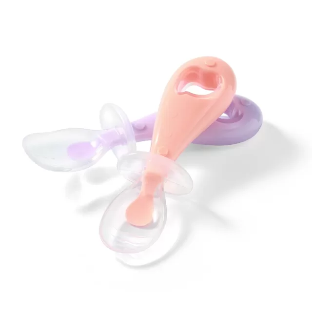 BabyOno silikoniniai &scaron;auk&scaron;teliai 2vnt., oranžinis-violetinis, 784/01 &ndash; nuotrauka 2