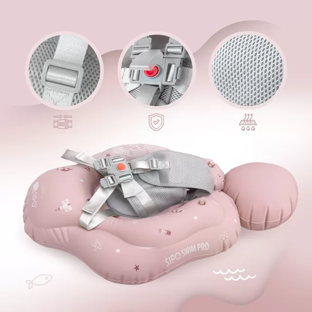 SIPO pripučiamas plaukimo ratas kūdikiams vaikams 6-36 m 11&ndash;18kg rožinis SWM101TR SWM101TR &ndash; nuotrauka 5