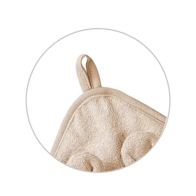 BabyOno rank&scaron;luostis su gobtuvu bambukinis 100x100 tamsiai kreminis 1553/06 &ndash; nuotrauka 3