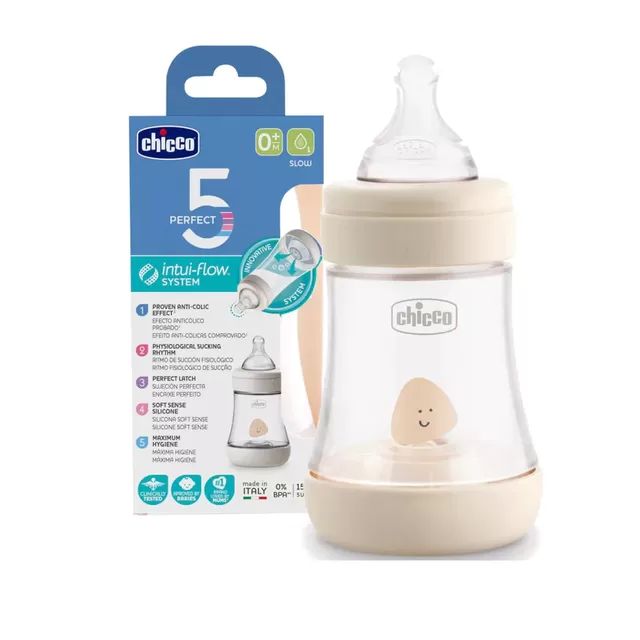 Chicco Perfect 5 maitinimo buteliukas 150ml., neutralus &ndash; nuotrauka 4