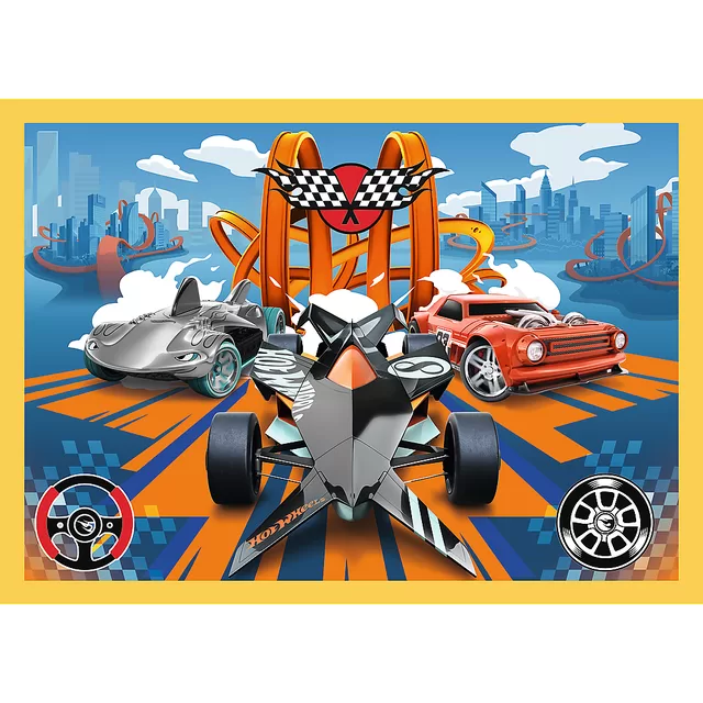 HOT WHEELS TREFL 4 dėlionių rinkinys &ndash; nuotrauka 4