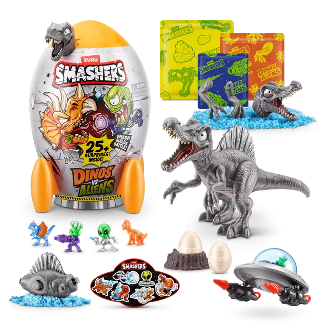 SMASHERS Rinkinys siurprizas &bdquo;Dinozaurai prie&scaron; ateivius&ldquo; &ndash; nuotrauka 4