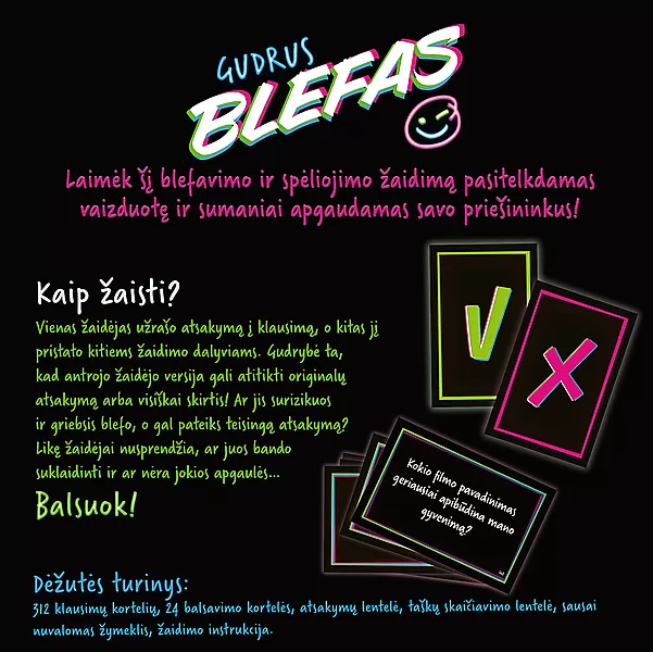 TREFL GAMES TREFL Žaidimas Gudrus blefas (Lietuvių kalba) &ndash; nuotrauka 4