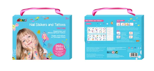 AVENIR 230+ nagų lipdukų ir tatuiruočių &bdquo;Undinėlės&ldquo; &ndash; nuotrauka 7
