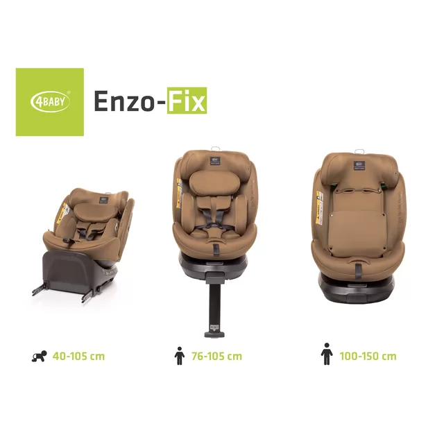 4Baby autokėdutė ENZO-FIX 40-150CM kreminė I-SIZE &ndash; nuotrauka 8