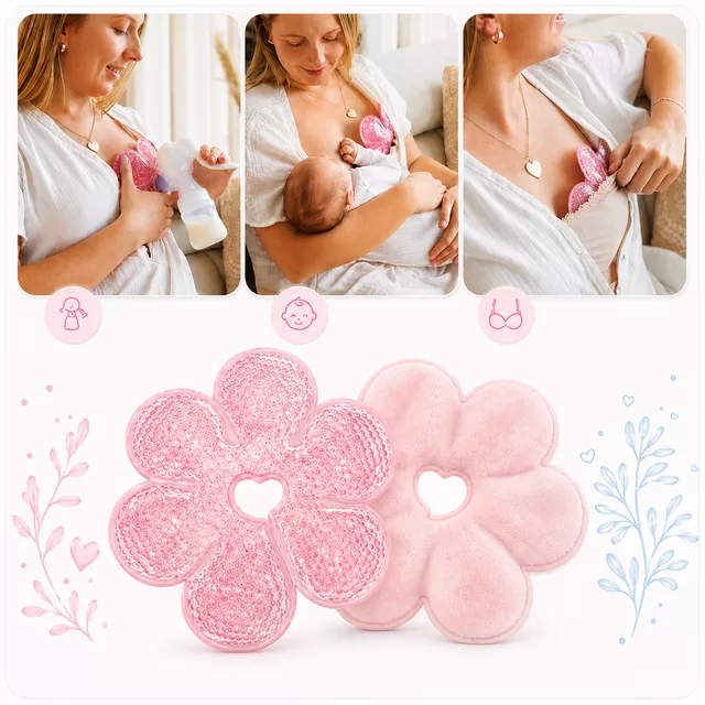 Babyono kompresai gėliniai krūtims &scaron;ildo vėsina 2 vnt 1666 1666 &ndash; nuotrauka 4