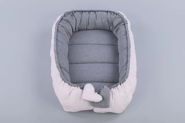 Tuttolina Tuttolina lizdelis naujagimiui Cocoon, pilkas-rožinis &ndash; nuotrauka 2