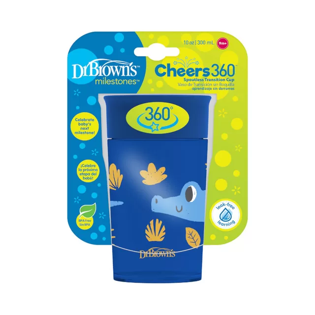 DR. BROWN'S gertuvė su dangteliu CHEERS 360 DECO 300ml, mėlyna &ndash; nuotrauka 6