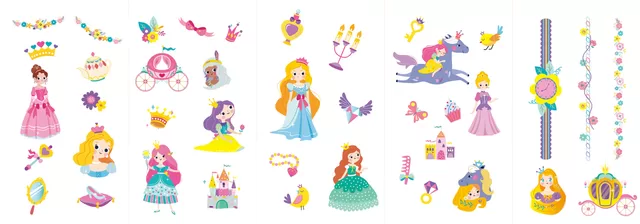 AVENIR 230+ nagų lipdukų ir tatuiruočių &bdquo;Princesės&ldquo; &ndash; nuotrauka 5