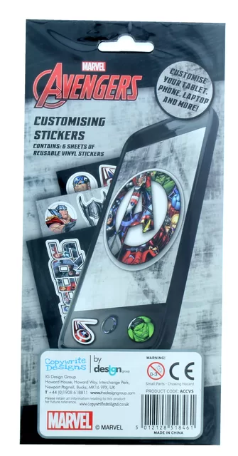AVENGERS lipdukų rinkinys ICON CUSTOMISING STICKERS SET &ndash; nuotrauka 3
