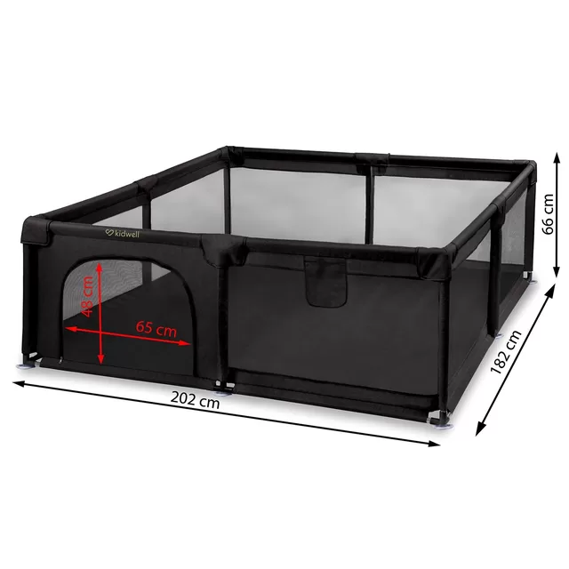 Kidwell vaikų žaidimų aik&scaron;telė FANKO juodas 180x200 KOMOFAN03A3 &ndash; nuotrauka 3