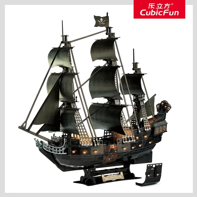 CUBIC FUN CUBICFUN 3D dėlionė su LED (didelė)&bdquo;Karalienės Anos ker&scaron;tas" &ndash; nuotrauka 2