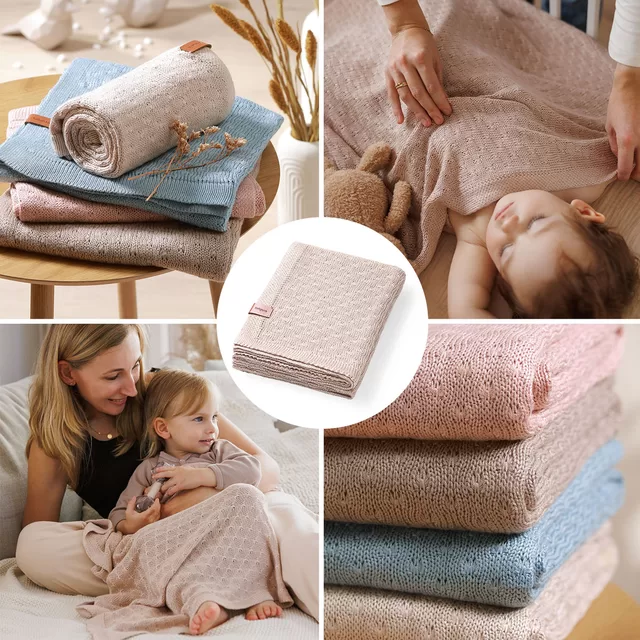 Babyono pledas megztas bambukinis rudas 1673/03 1673/03 &ndash; nuotrauka 3
