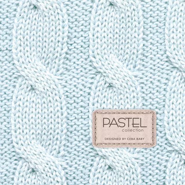 Cebababy Vystymo lenta PASTEL megzta ra&scaron;tais &ndash; mėlyna, 70 cm &ndash; nuotrauka 2