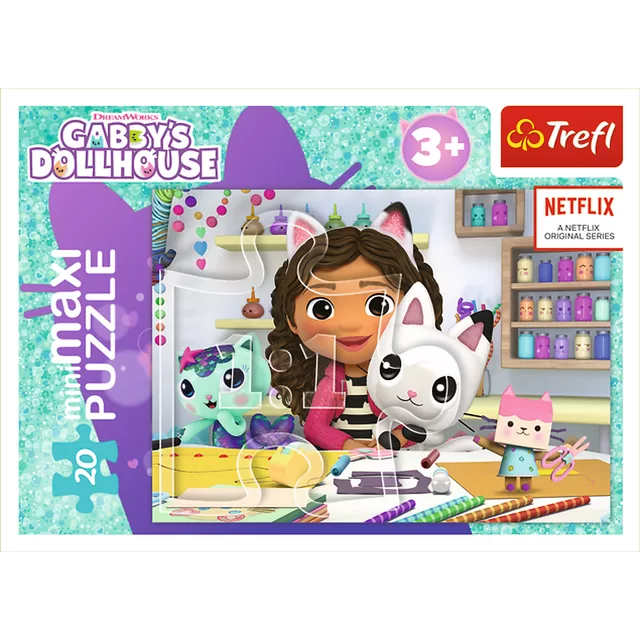 GABBY&acute;S DOLLHOUSE TREFL mini maxi dėlionė 20 det. &ndash; nuotrauka 6