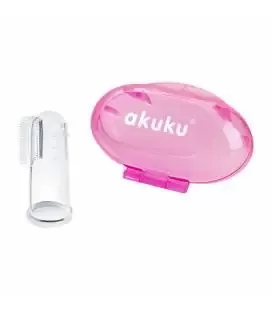Akuku silikoninis dantų &scaron;epetėlis su dėžute, A0265-PINK &ndash; nuotrauka 2