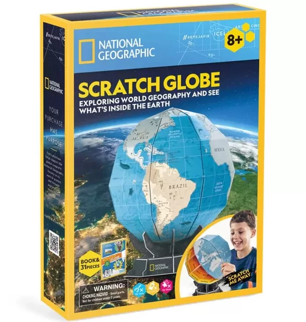CUBIC FUN CUBICFUN 3D dėlionė &bdquo;Scratch Globe" &ndash; nuotrauka 2