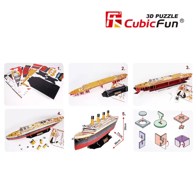 CUBIC FUN CUBICFUN 3D dėlionė (didelė) &bdquo;Titanikas&ldquo; &ndash; nuotrauka 4