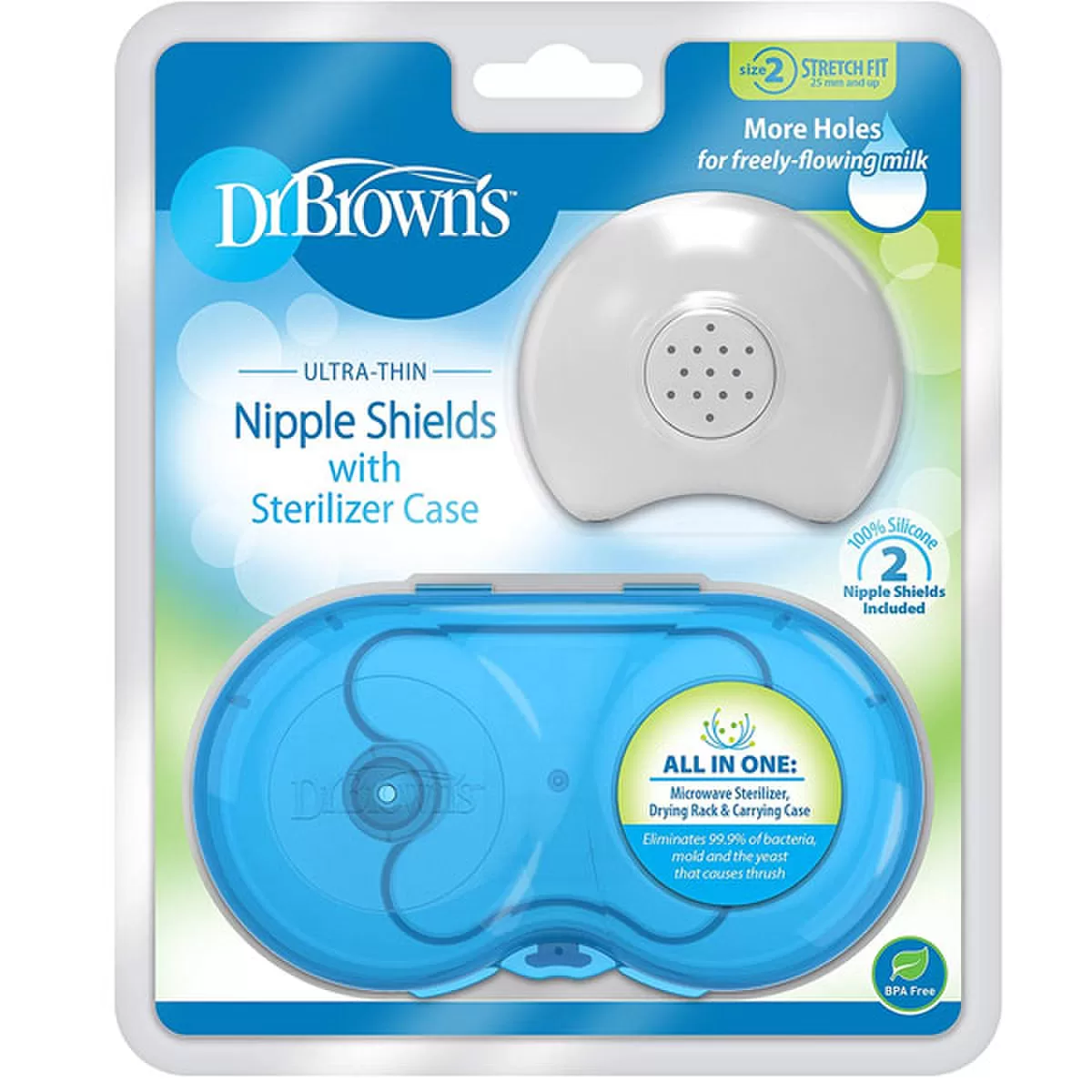 DR. BROWN'S antspeniai su sterilizavimo dėžute, iki 24 mm, 2 vnt. &ndash; nuotrauka 3