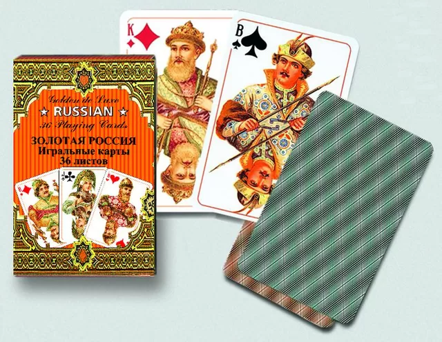 PIATNIK Žaidimo kortos &bdquo;Golden Russian&ldquo; &ndash; nuotrauka 2