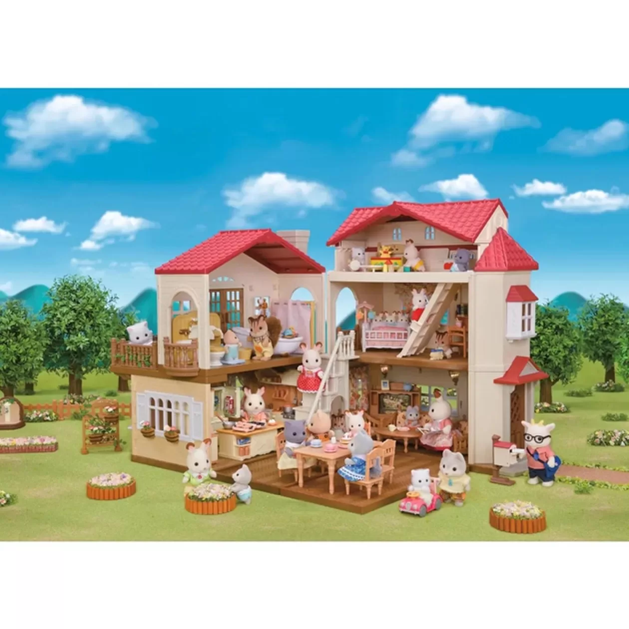SYLVANIAN FAMILIES Kaimo namas su raudonu stogu &ndash; nuotrauka 2