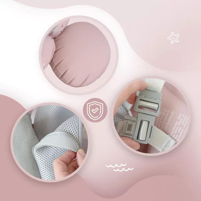 SIPO pripučiamas plaukimo ratas kūdikiams vaikams 6-36 m 11&ndash;18kg rožinis SWM101TR SWM101TR &ndash; nuotrauka 6