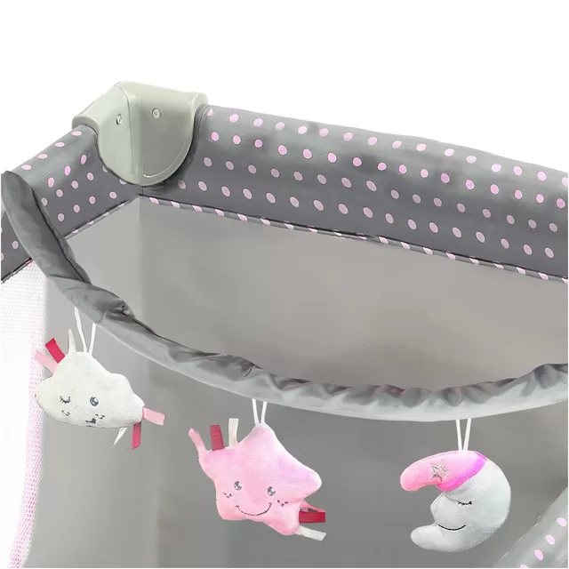 BabyOno maniežas su pilna įranga PILKAS/ROŽINIS, 292/01 &ndash; nuotrauka 4