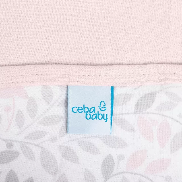 Cebababy pledas Jersey 90x100 rožinis - &scaron;akelės &ndash; nuotrauka 2