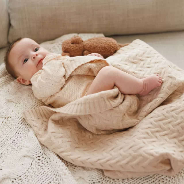BabyOno pledas merino vilnos &scaron;viesiai kreminis 1648/01 &ndash; nuotrauka 7