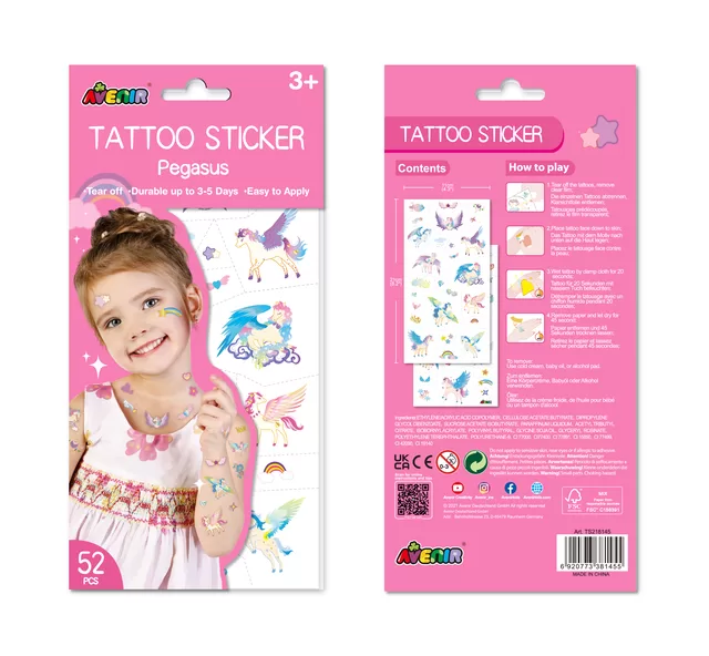 AVENIR Priklijuojamos tatuiruotės &bdquo;Pegasai&ldquo; &ndash; nuotrauka 2