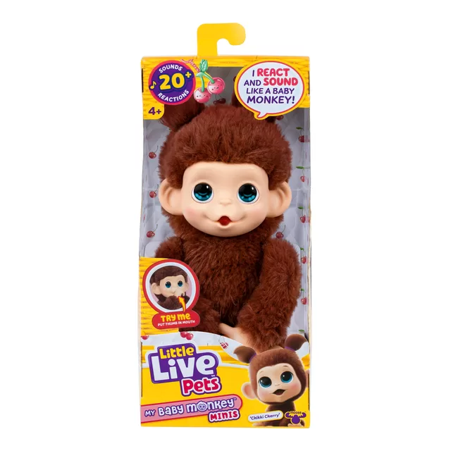 LITTLE LIVE PETS Interaktyvi mini beždžionėlė, 19 cm &ndash; nuotrauka 3