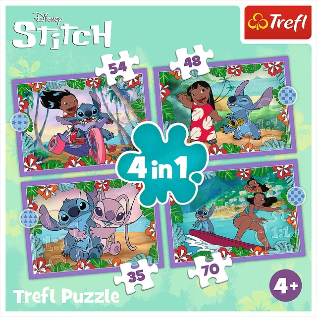 STITCH TREFL 4 dėlionių rinkinys &bdquo;Lilo&&ldquo; &ndash; nuotrauka 2