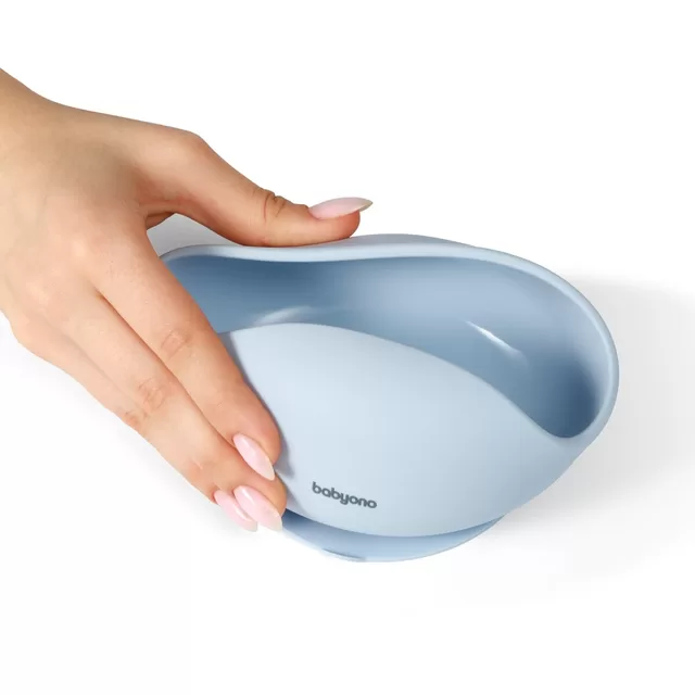 BabyOno dubenėlis silikoninis neslystantis mėlyna 1481/01 &ndash; nuotrauka 4