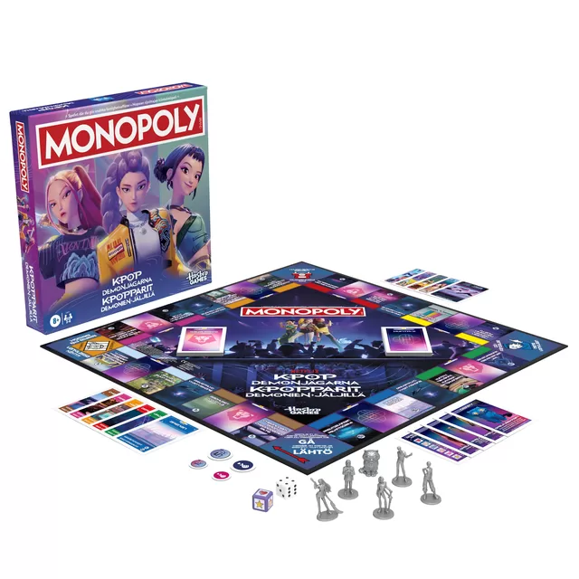 MONOPOLY Stalo žaidimas &bdquo;: KPOP Demon hunters&ldquo;, suomių / &scaron;vedų k. &ndash; nuotrauka 3