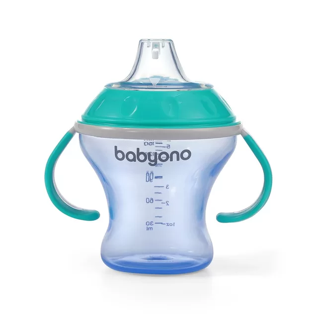 BabyOno nei&scaron;siliejantis puodelis mink&scaron;tu snapeliu NATURAL NURSING, mėlynas, 180 ml, 1456/01 &ndash; nuotrauka 6