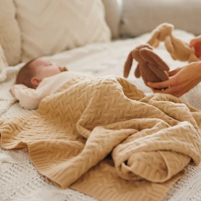 BabyOno pledas merino vilnos tamsiai kreminis 1648/02 &ndash; nuotrauka 2