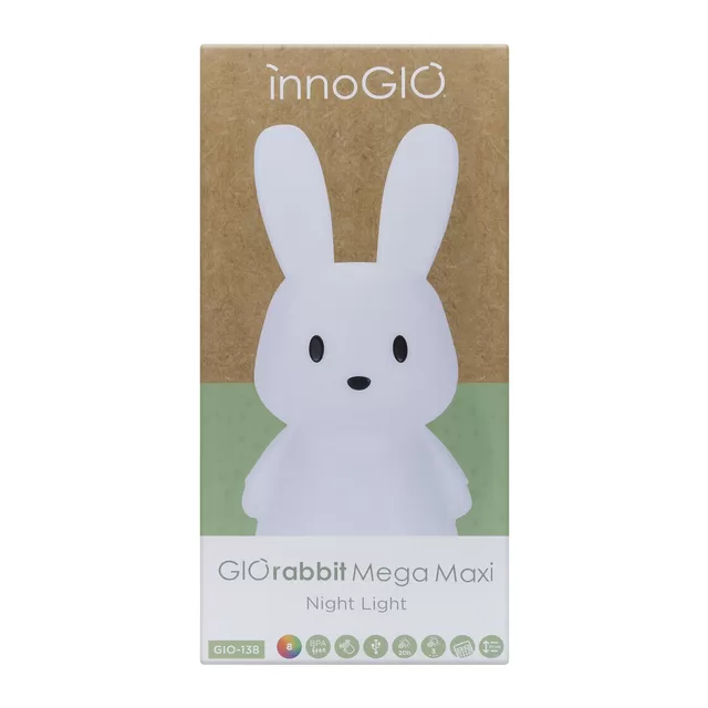 InnoGiO InnoGiO naktinė lempa triu&scaron;is GIOrabbit Mega GIO-138 &ndash; nuotrauka 3