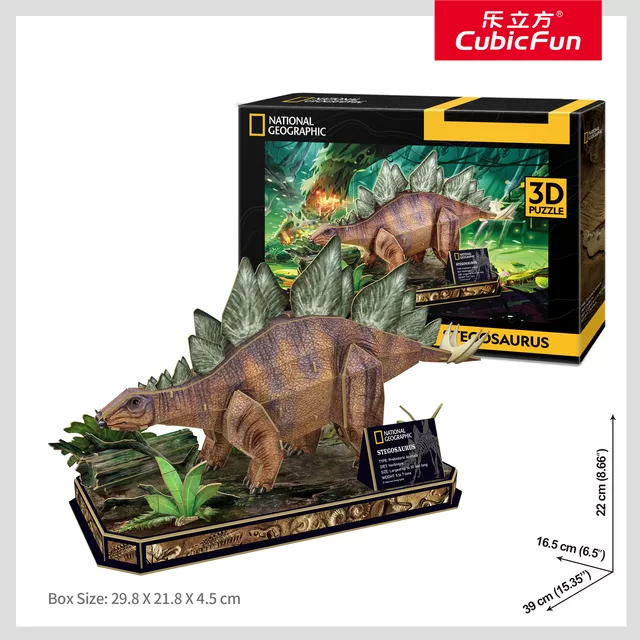CUBIC FUN National Geographic 3D dėlionė &bdquo;Stegozauras&ldquo; &ndash; nuotrauka 3