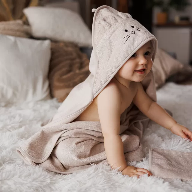 BabyOno rank&scaron;luostis su gobtuvu bambukinis 100x100 rudas 1553/05 1553/05 &ndash; nuotrauka 7