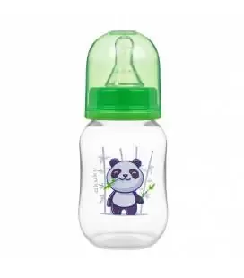 Akuku maitinimo buteliukas 125 ml su silikoniniu žinduku, А0104_Green &ndash; nuotrauka 2