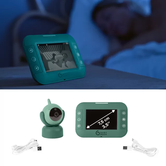 Babymoov mobili video auklė kūdikiui sukasi pasikreipia 3,2&rsquo;&rsquo; YOO Twist A014425 &ndash; nuotrauka 4